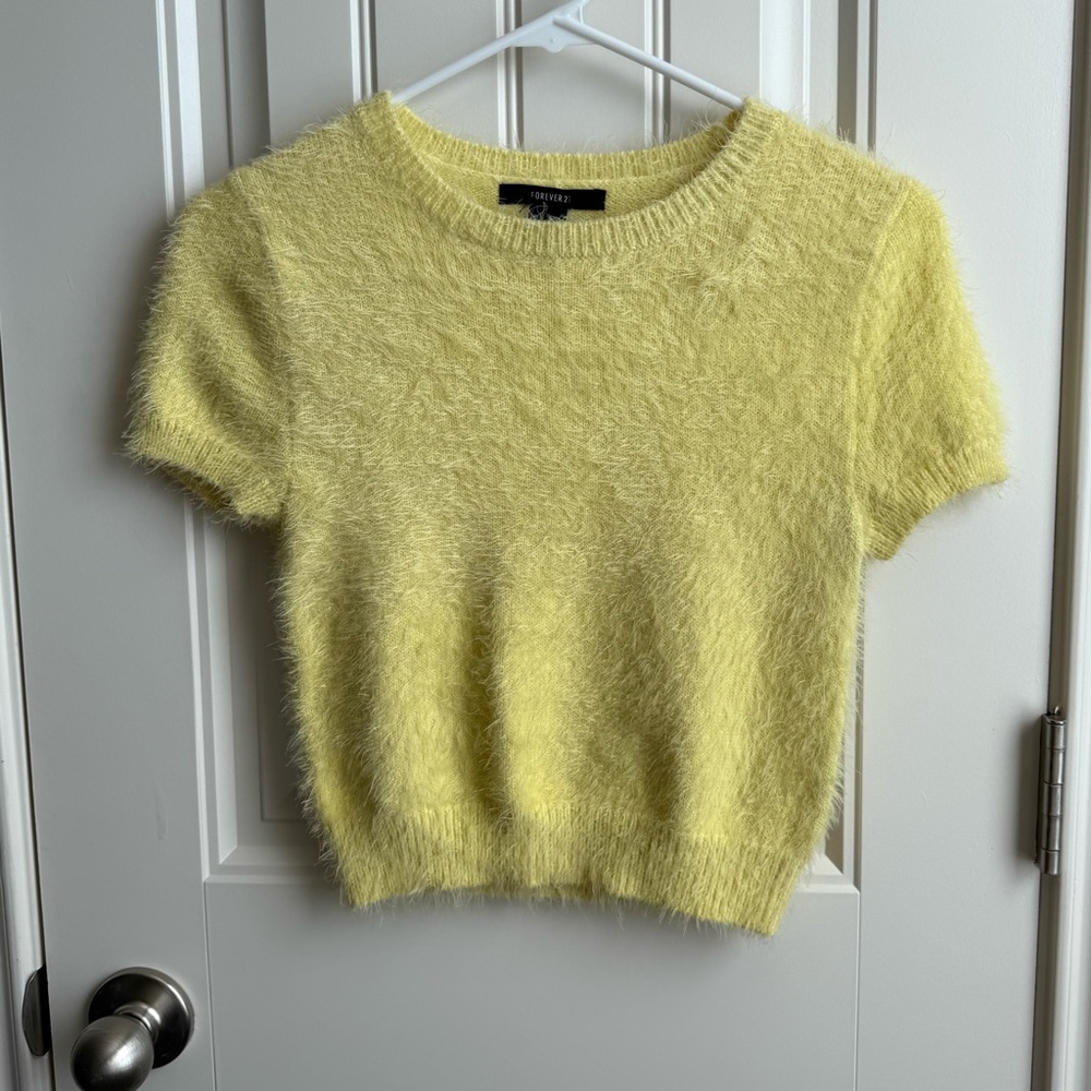 Fluffy yellow forever 21 top